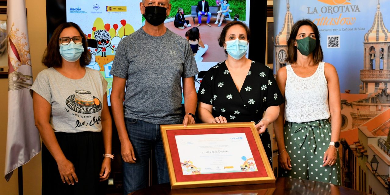 La Orotava es reconocida ‘Ciudad Amiga de la Infancia’