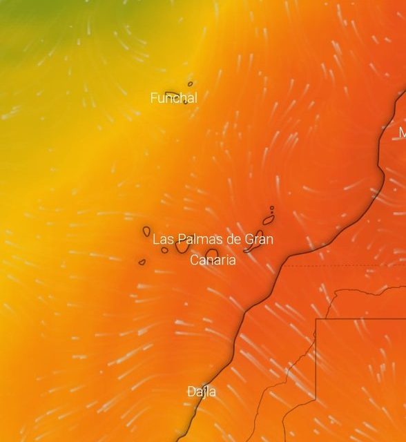 Una advección sahariana podría traer altas temperaturas a Canarias