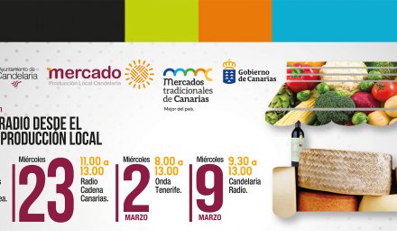 Rumberos FM, Radio Cadena Canarias, Onda Tenerife y Candelaria Radio desde el Mercado de la Producción Local de Candelaria￼