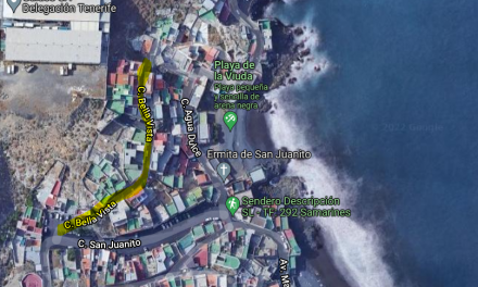 Obras para mejorar las canalizaciones y el alumbrado público en la calle Bella Vista en Playa La Viuda 