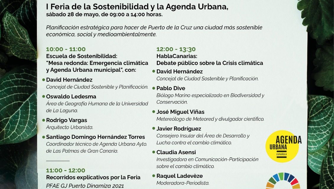 <strong>Puerto de la Cruz celebrará la</strong><strong>&nbsp;I Feria de Sostenibilidad y&nbsp;</strong><strong>Agenda Urbana</strong><strong>&nbsp;portuense</strong>